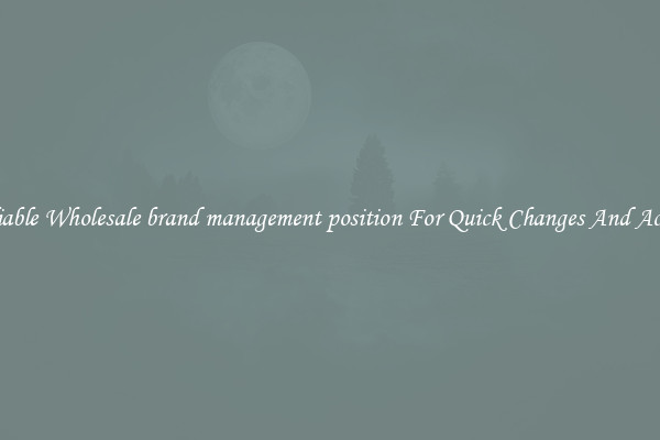 Reliable Wholesale brand management position For Quick Changes And Access