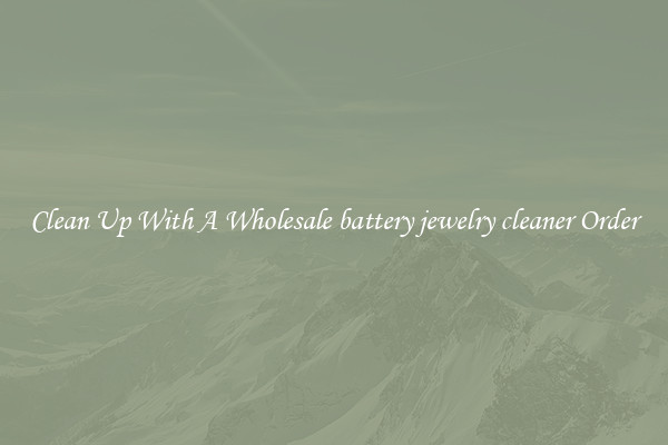 Clean Up With A Wholesale battery jewelry cleaner Order