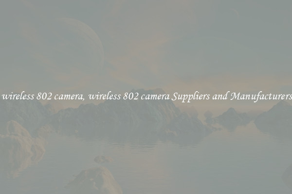 wireless 802 camera, wireless 802 camera Suppliers and Manufacturers