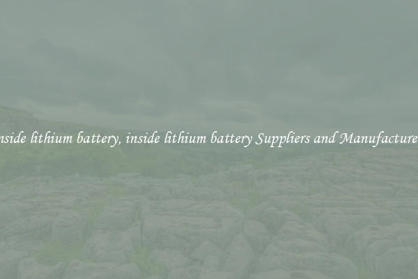 inside lithium battery, inside lithium battery Suppliers and Manufacturers