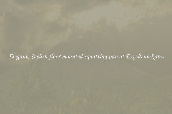 Elegant, Stylish floor mounted squatting pan at Excellent Rates
