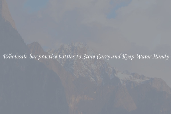 Wholesale bar practice bottles to Store Carry and Keep Water Handy