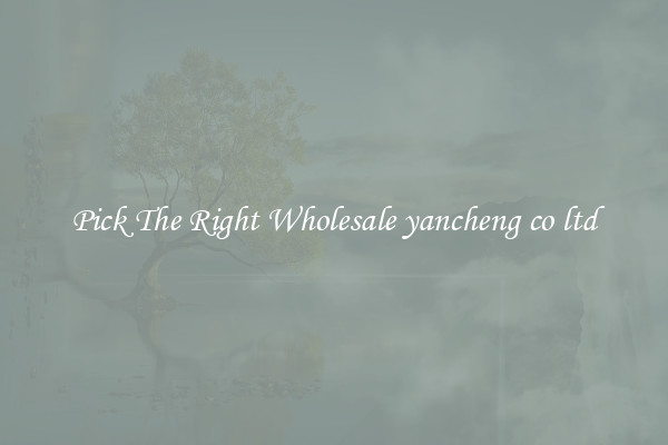Pick The Right Wholesale yancheng co ltd