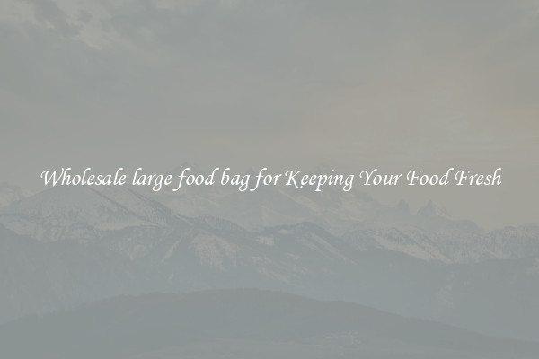 Wholesale large food bag for Keeping Your Food Fresh