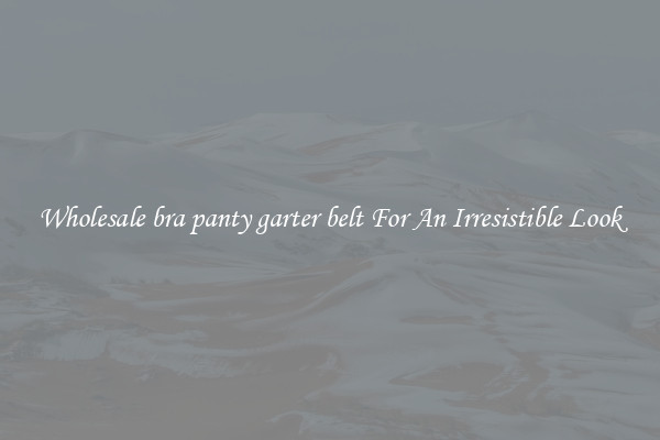Wholesale bra panty garter belt For An Irresistible Look