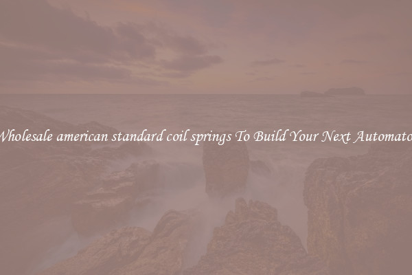 Wholesale american standard coil springs To Build Your Next Automaton
