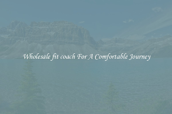 Wholesale fit coach For A Comfortable Journey