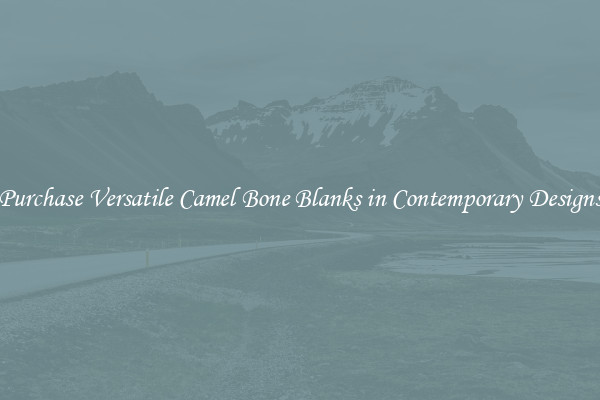 Purchase Versatile Camel Bone Blanks in Contemporary Designs